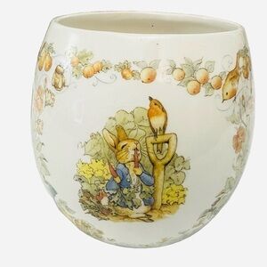 Beatrix Potter Peter Rabbit Vase 5" FW & Co Teleflora Nursery VNTG 1996 SEE PICS